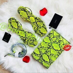 Zara Animal Print Sandals + Crossbody Co-ord Set